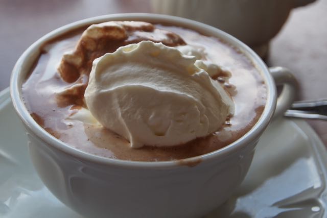 Cup of hot chocolate.