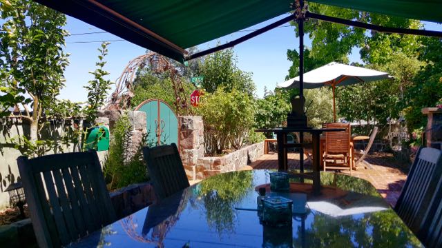 Courtyard in summer.